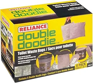 Reliance double, bolsas de residuos para baño dobles, sin gel (pequeñas y negras)