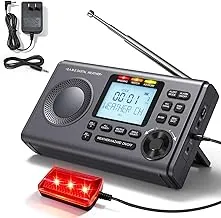 RunningSnail Radio de alerta meteorológica NOAA - Programación localizada S.A.M.E, 23 códigos de condado y más de 80 alertas de emergencia, respaldo de batería, alarma, tono de alerta seleccionable, antena externa, luz de advertencia externa