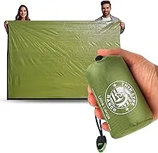 Saco de dormir de emergencia ultra grande para supervivencia, prevención de hipotermia y refugio, saco bivvy para varias personas, equipo de supervivencia ideal, artículos esenciales de