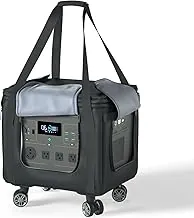Santiano Bolsa para central eléctrica, fácil de transportar, ruedas extraíbles de 360°, clase de vela, tela Oxford impermeable 900D, 15 x 12 x 13 pulgadas, protege a la estación de energía de 1200 W