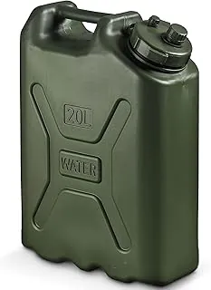 Scepter Contenedor de agua portátil de estilo militar para acampar y al aire libre, 5 galones, color verde, dispensador de bebidas e hidratación de plástico resistente para viajes al aire libre