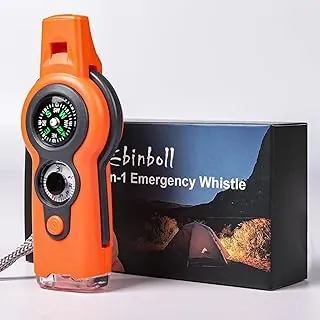 Silbato con función de supervivencia de emergencia, herramienta multifuncional para exteriores, silbato de seguridad con cordón, ideal para kayak, canotaje, senderismo, camping, escalada, caza