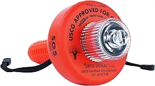 Sirius Signal C-1003 SOS - Señal de socorro LED, reemplazo electrónico de llamarada, aprobado por USCG, incluye bandera diurna y silbato