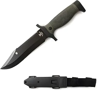 Snake Eye Tactical 12.5 pulgadas Uso Rudo, Deber Militar - Marine - Navaja fija del ejército cuchilla de caza cuchillo de caza de combate Funda moldeada.