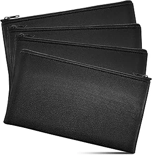 Sodsay Bolsa de dinero con cremallera, paquete de 4 bolsas de dinero impermeables de 11 x 6 pulgadas para viajes, almacenamiento seguro para pasaporte, documentos y objetos de valor, efectivo