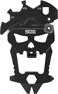 SOG MACV Everyday Carry Herramienta de Llavero de Acero Compacto Portátil | Carcasa Rígida Negra, 12 Herramientas en Una: Abrebotellas, Destornilladores