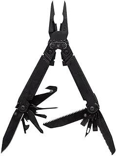 SOG PowerAccess Assist Multiherramienta de uso diario bien redondeada de tamaño completo | Apertura asistida con una sola mano | 21 herramientas, negro