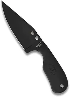 Spyderco Subway Bowie - Cuchillo de hoja fija con hoja de acero LC200N de 2 pulgadas y mango FRN, cuchillo EDC para hombres y mujeres, perfecto para caza, táctica, campamento, supervivencia, senderismo - PlainEdge - FB48PBBK