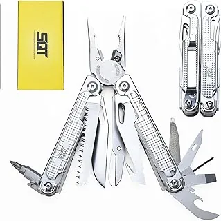 SQT 2048 Multiherramienta 20 en 1, plegable y autobloqueante, herramienta profesional para bricolaje, reparaciones en el hogar, campamento al aire libre, regalos imprescindibles para hombres, compacta