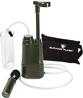 Survivor Filter PRO - Sistema de Filtración de Agua de Camping con Bomba Manual para Supervivencia - Purificador de Agua de Supervivencia