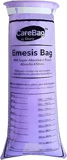 The Original Carebag Carebag - Bolsa desechable con bolsa súper absorbente, absorbe 16 onzas, no más fugas y salpicaduras, de un solo uso, reduce olores, 20 bolsas de vómito