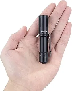 ThruNite EDC Linterna Archer Mini, linterna LED de 405 lúmenes con interruptor de cola, linterna de bolsillo pequeña recargable USB C para camping, exterior y emergencia - Blanco frío