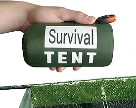 Tienda de campaña de supervivencia de emergencia para 2 personas con refugio de silbato de supervivencia para bolsa de insectos Storm con puertas, refugio de tornado para camping, kit táctico para