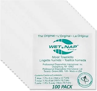 Toallitas húmedas para limpieza de manos prehumedecidas y refrescantes para siestas húmedas (paquete de 100)