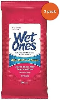 Toallitas Wet Ones de 20CT - Paquete de 3