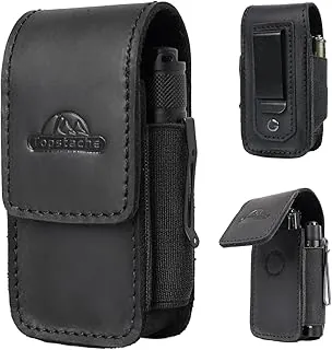 Topstache Funda multiherramienta de cuero con clip para cinturón, funda multiherramienta EDC para herramientas plegables, organizador de cinturón de cuero EDC - Funda multiherramienta con cierre
