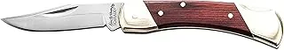 Uncle Henry LB3 Brown Bear 5.1in High Carbon S.S. Folding Knife with a 2.2in Clip Point Blade and Wood Handle for Outdoor Survival