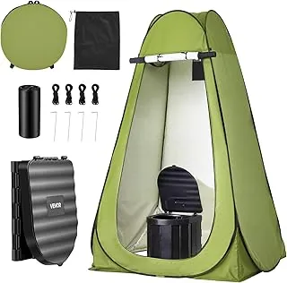 VEVOR Kit de inodoro portátil, capacidad de carga de 330 libras, inodoro plegable para acampar con carpa de privacidad emergente, orinal de viaje al aire libre para adultos con bolsas de transporte, bolsas de basura, adecuado para viajes en caravana, campamento, senderismo