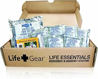 Vida Gear Alimentos de emergencia, el agua & cobija térmica para 1 persona, 3 días, Add A o Kit de supervivencia de emergencia