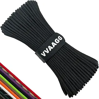 VVAAGG Cuerda de paracaídas 550 de 100 pies, cuerda resistente, cuerda de paracaídas, equipo de campamento al aire libre, cuerda de tienda de campaña de 0.157 in (100 pies)