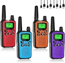 Walkie Talkies recargables de largo alcance para adultos, Walky Talky VOX con 22 canales FRS, 99 códigos de privacidad de radio bidireccional, batería de iones de litio de 1200 mAh, para campamento