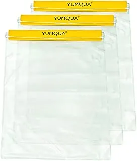 YUMQUA Bolsas impermeables de gran tamaño, paquete de 3, soporte hermético transparente para documentos, mapa, cámara, teléfono celular, llave de automóvil, se adapta a kayak, barco, senderismo
