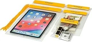 YUMQUA Juego de 5 bolsas transparentes impermeables para documentos, mapas, cámara, teléfono móvil, llave de coche, se adapta a kayak, barco, senderismo, deportes acuáticos