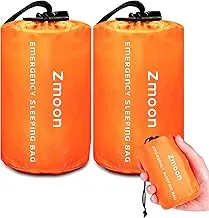 Zmoon Saco de dormir de emergencia, saco de dormir de supervivencia, portátil, impermeable, térmica, bolsas Bivvy, saco de dormir Mylar para camping, equipo de supervivencia, mantas de emergencia refugio de supervivencia