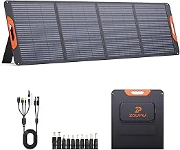 ZOUPW Panel solar portátil de 200 W para estación de energía, 23.5% de eficiencia, cargador solar plegable mono con 4 soportes para Jackery 1000 V2/Bluetti/EcoFlow/Anker, impermeable IP67 para camping RV Power Backup